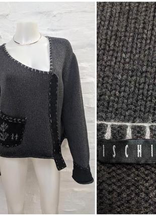 Ischiko italy оригинальный шерстяной кардиган на кнопках