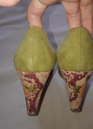 Туфли с открытым носком туфли на танкетке яркие туфли2 фото