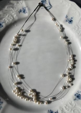 Нежное ожерелье натуральные жемчужины, жемчуг2 фото