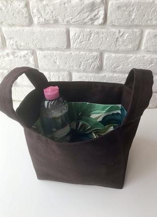 Кошик 🧺 з еко замші, органайзер , відкрита косметичка