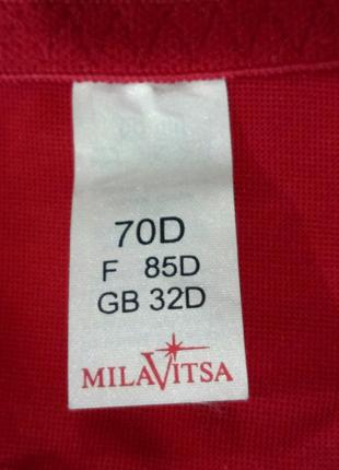 Milavitsa бюстгальтер лифчик красный с кружевом 70d,g   95c,g6 фото