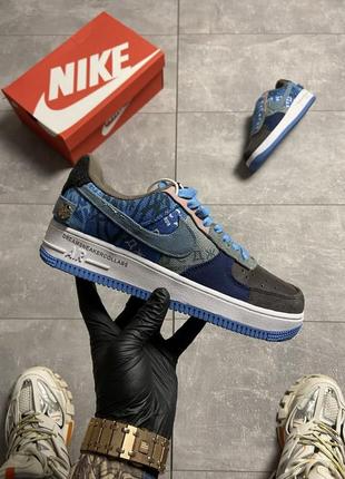 Nike air force 1🆕шикарные женские кроссовки🆕необычные синие найк🆕жіночі кросівки🆕