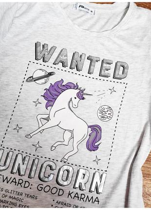 Красивая футболка с единорогом ✨fb sister ✨ wanted unicorn