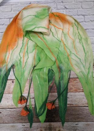 Палантин валяный из шерсти