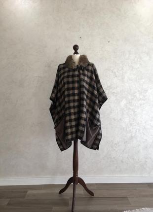 Подлинный шерстяной кашемировый шелковый пончо плащ пальто плед кардиган бренд etro milano3 фото