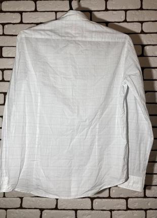 Белая рубашка в клетку hugo boss orange3 фото