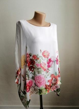Шелковая итальянская блуза viola borghi,оверсайз,натуральный шёлк,размер s,m,l,xl3 фото