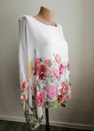 Шелковая итальянская блуза viola borghi,оверсайз,натуральный шёлк,размер s,m,l,xl8 фото