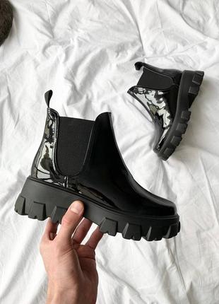 Черевики leather beatle boots