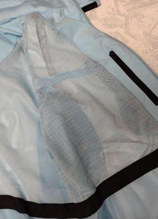 Женская голубая ветровка с терморегуляцией и внутр. манжетами, голубая куртка10 фото