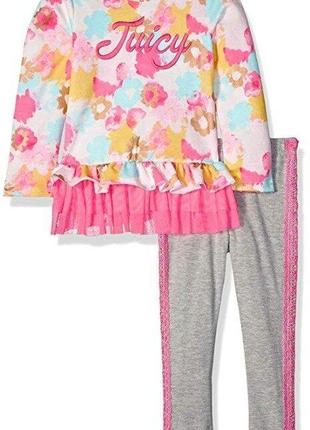 Костюм juicy couture туніка і лосини на дівчинку 2 і 3 роки бавовна
