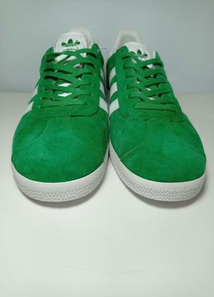 Кросівки adidas originals gazelle green/white/gold5 фото