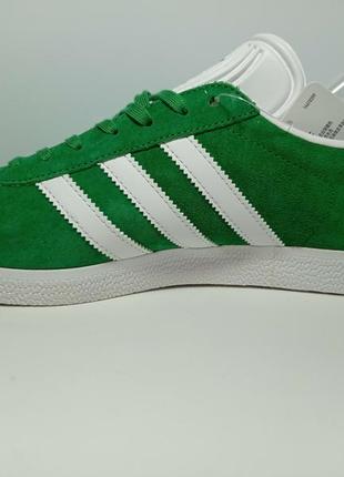 Кросівки adidas originals gazelle green/white/gold4 фото