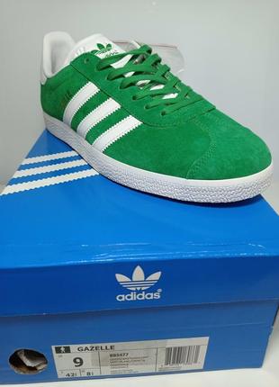 Кросівки adidas originals gazelle green/white/gold