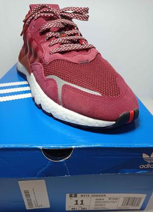 Кросівки adidas originals nite jogger collegiate burgundy x 3m1 фото
