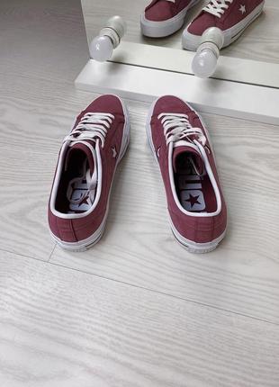 Кроссовки, кожаные кеды converse Ballet one star pro4 фото