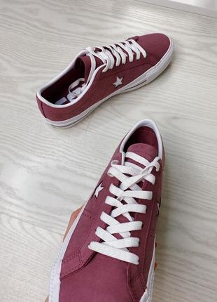 Кроссовки, кожаные кеды converse Ballet one star pro7 фото