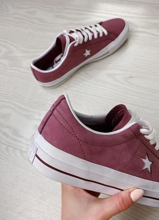 Кроссовки, кожаные кеды converse Ballet one star pro8 фото