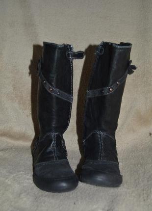 Кожаные деми высокие сапоги р. 28