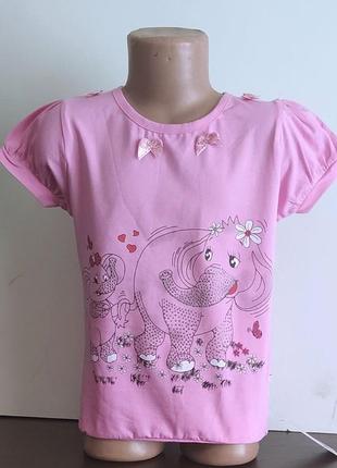 Футболка - туніка дитяча слоник 122-128