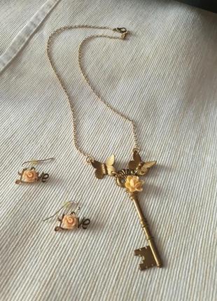 Бижутериясерьги, кулон swarovski 6