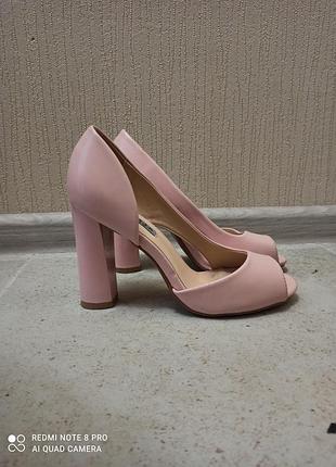 Оригінальні туфлі з відкритим носком, туфлі на підборах, весільні туфлі