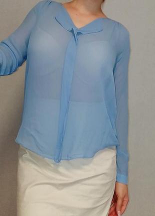 Голубая блуза из вискозы in wear 12-14 размер