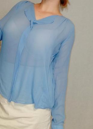 Голубая блуза из вискозы in wear 12-14 размер2 фото