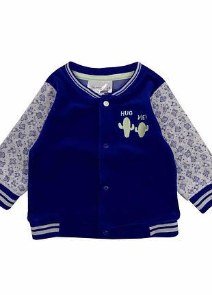 Велюровая кофта - бомбер на мальчика 4 - 6 месяцев, р. 68, ergee / kik