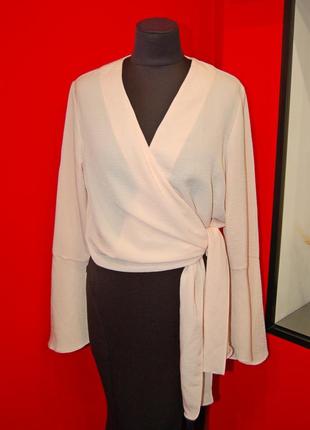 River island! красивая блуза на запах рукава-воланы