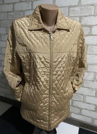 Золотистая стёганная куртка ветровка,оригинал tcm