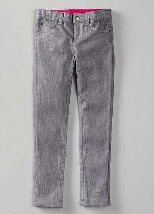 Джинсы серые блестящие garnet hill
