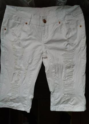 Белые джинсовые шорты5 фото