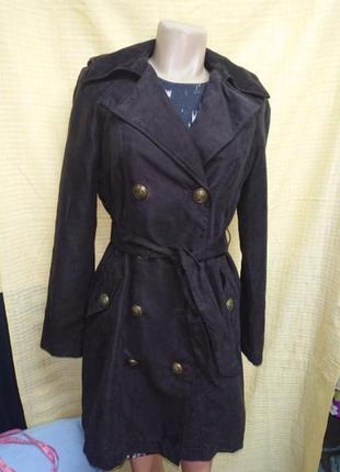 Тренч темно коричневого цвета