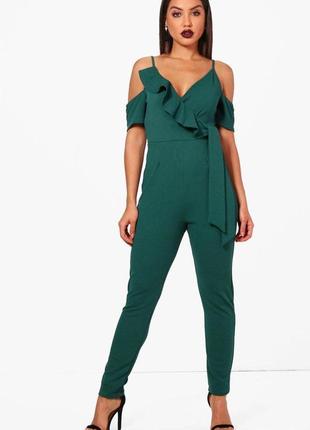 Комбинезон изумрудный 38/40 р. boohoo стрейч