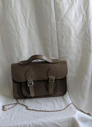 Cambridge satchel co 11-13 шкіряна сумка light brown