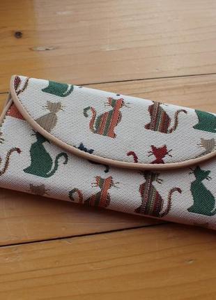 Жіночий стильний клатч гаманець cheeky cat - envelope purse1 фото