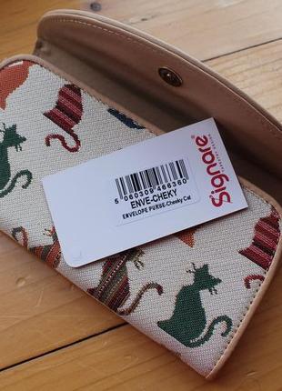 Жіночий стильний клатч гаманець cheeky cat - envelope purse3 фото