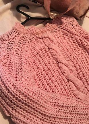 Тёплый свитер, розовый 🦩3 фото