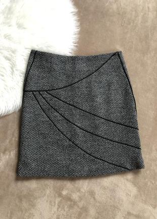 Женская стильная шерстяная юбка миди caractere1 фото