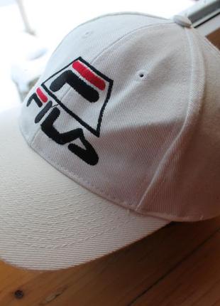 Винтажная унисекс кепка vintage 90's fila big logo cap hat snapback1 фото