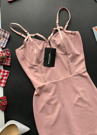 👗соблазнительное розовое платье миди с чашками/розовое платье тонкие бретели👗4 фото