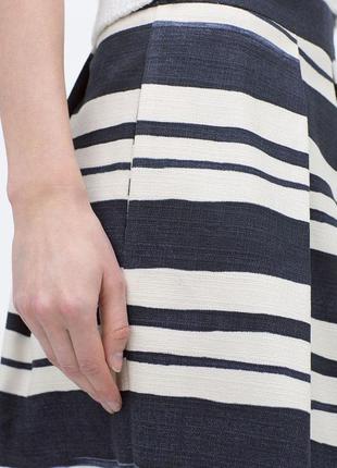 Спідниця в смужку,в складку,висока талія,висока посадка zara 5