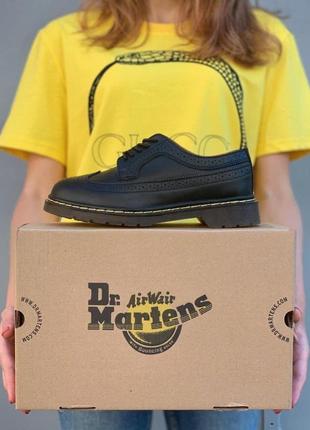 Dr. martens 3989 black черевики шкіряні жіночі мартинсы туфлі черевики жіночі туфлі6 фото