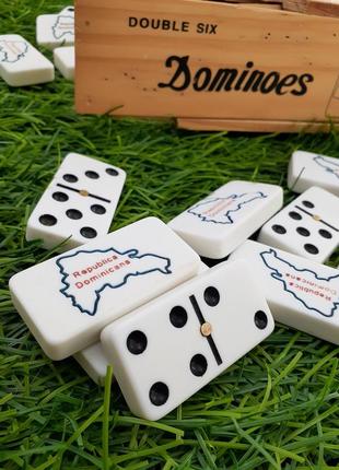 Домино dominoes republica dominicana карбамид в деревянной коробке1 фото