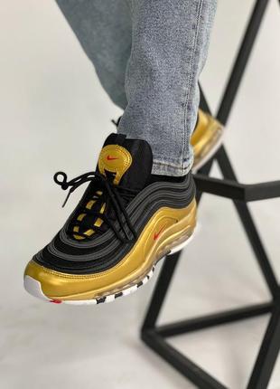 Nike air max 97 black gold,  кроссовки найк макс 97, кросівки найк 971 фото