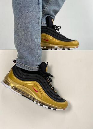 Nike air max 97 black gold, кросівки найк макс 97, кросівки найк 973 фото