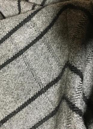 Стильная шерстяная юбка трапеция в полоску sussan7 фото