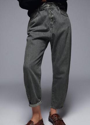 Крутые серые джинсы zara, с биркой1 фото