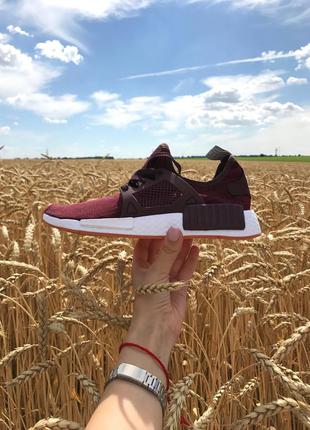 Кроссовки adidas nmd xr1 бордовые1 фото